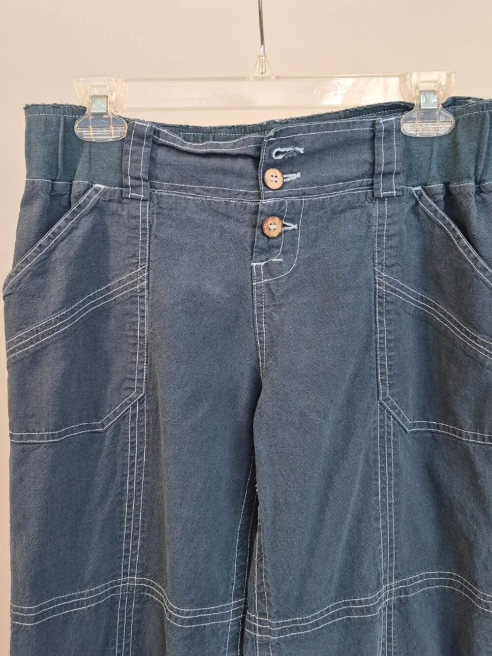 Satori Divine Movement Pants Women XL Hemp Cotton Wide Leg Boho Utility - Picture 3 of 16